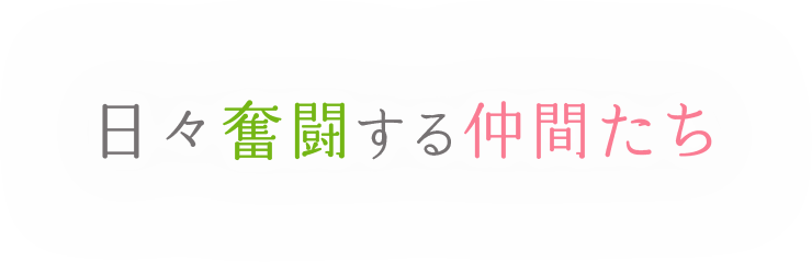 日々奮闘する仲間たち